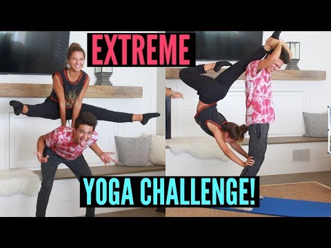 EXTREME Yoga Challenge with my Sister!! | Brent Rivera
